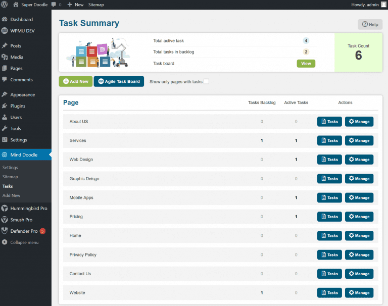 wordpress task management